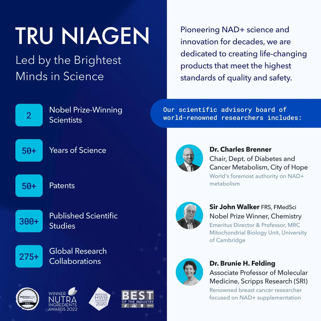 TRU NIAGEN NAD+ Booster with Hydration & Prebiotic Support Award-Winning Nicotinamide Riboside Mixing Powder for Cellular Energy, Repair & Healthy Aging - 30ct/300mg Stick Packs: On-The-Go Supplement - TrustMedUSA