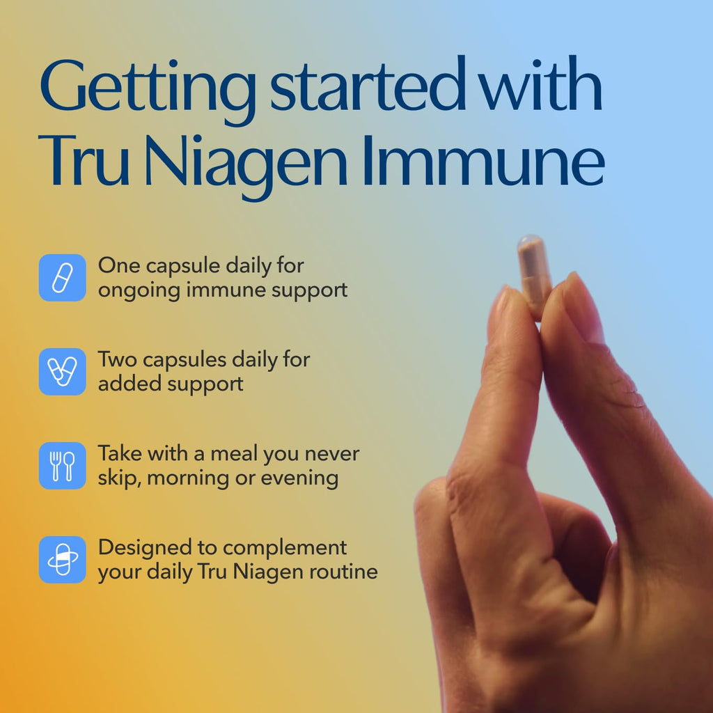 TRU NIAGEN NAD+ Immune Support Supplement - Daily Defense - Vitamin C, Vegan D3 2000 IU, Zinc, Selenium, Copper + 100mg NAD Plus Boosting Niagen NR - 30 Capsules - TrustMedUSA
