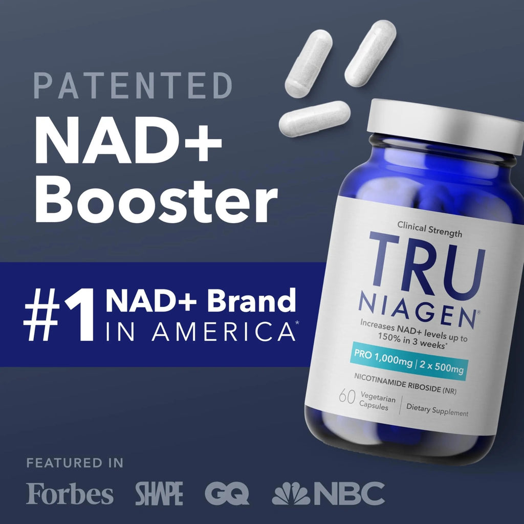TRU NIAGEN PRO NAD Supplement for Brain Function, Anti Aging, Cell Regeneration | Patented Niagen | Supports Cellular Energy | Nicotinamide Riboside (NR) - TrustMedUSA