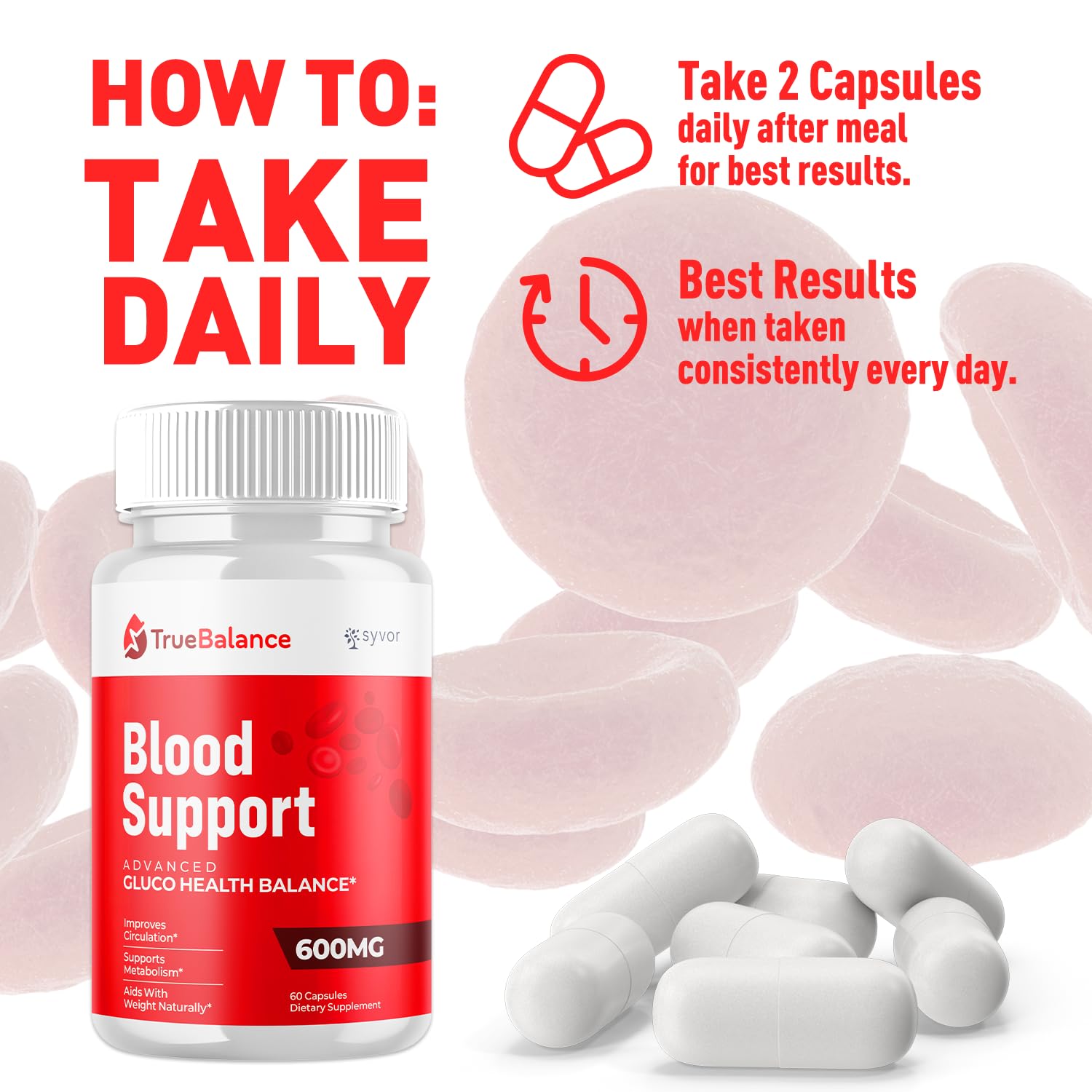 True Balance Capsules, Official TrueBalance Glycogen Support Pills with All Natural Ingredients, Advanced Formula Glyco Support Supplement with Maximum Strength Vitamins for Women & Men (60 Capsules) - TrustMedUSA