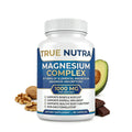True nutra Magnesium Complex，Advanced 8-in-1 Magnesium Blend，Glycinate, Citrate, Malate, Taurate etc，High Formula，90 Capsules - TrustMedUSA