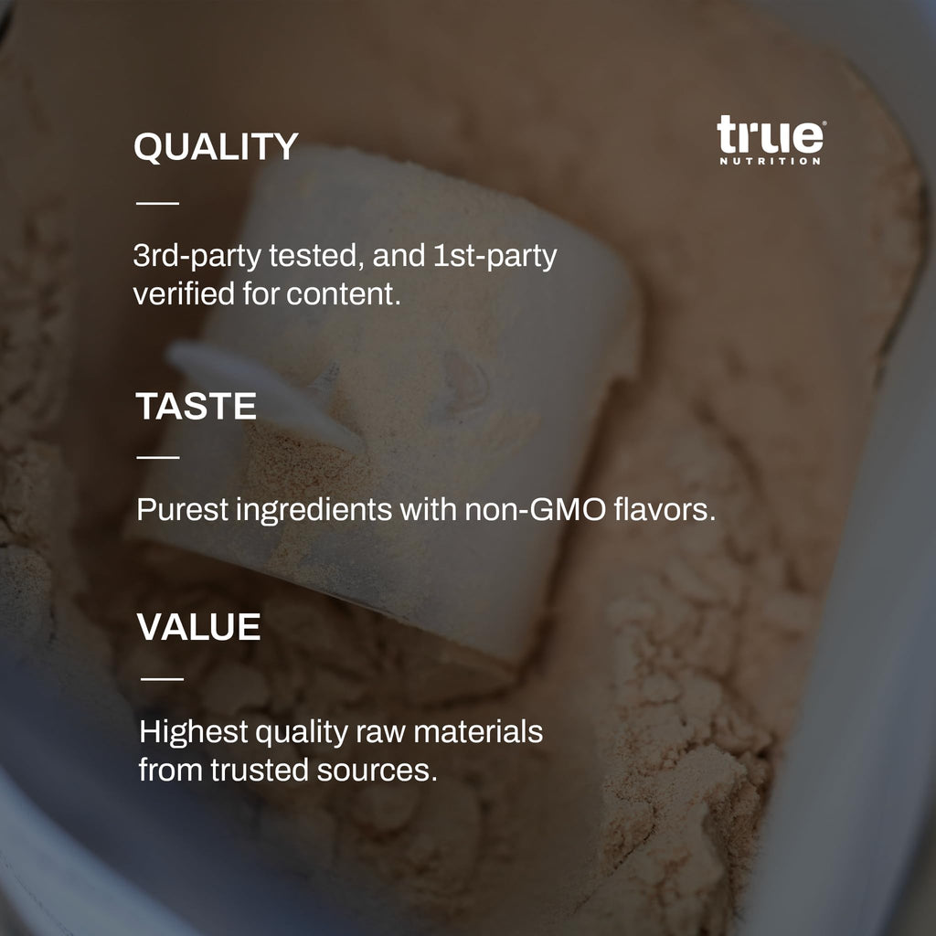 True Nutrition Whey Protein Concentrate Powder - 24g Complete Whey Protein per Serving - High Leucine, Full Amino Acid Profile - Gluten Free, Soy Free, Vegetarian - Chocolate Fudge Brownie - 2lb - Maple Wellness Supplements