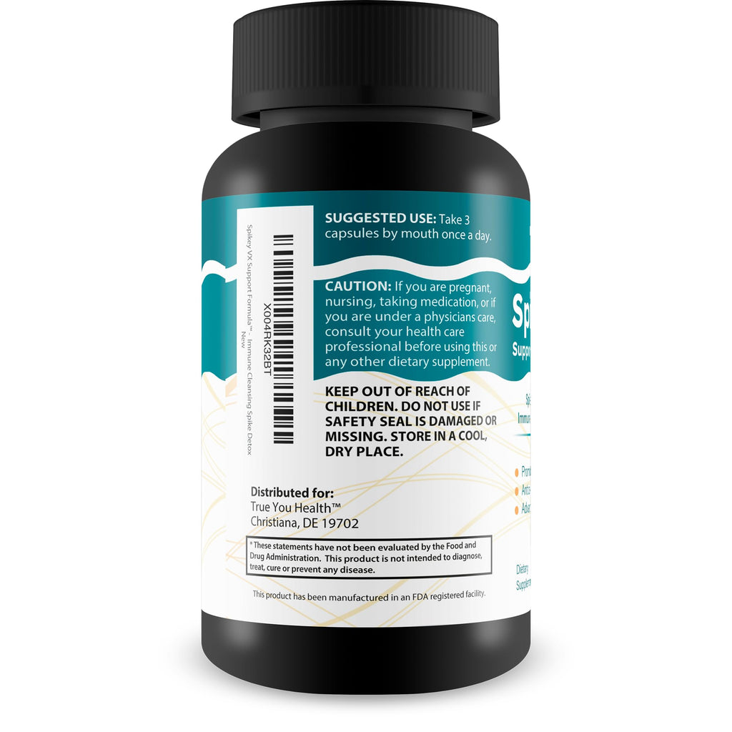 True You Health Spikey VX Support Formula - Our Best Spike Support Formula for Immune System Detox - Daily Zinc Immunity Capsules Vitamin C Immune Boost - Feel The Wellness Spike Detox The Wellness - TrustMedUSA