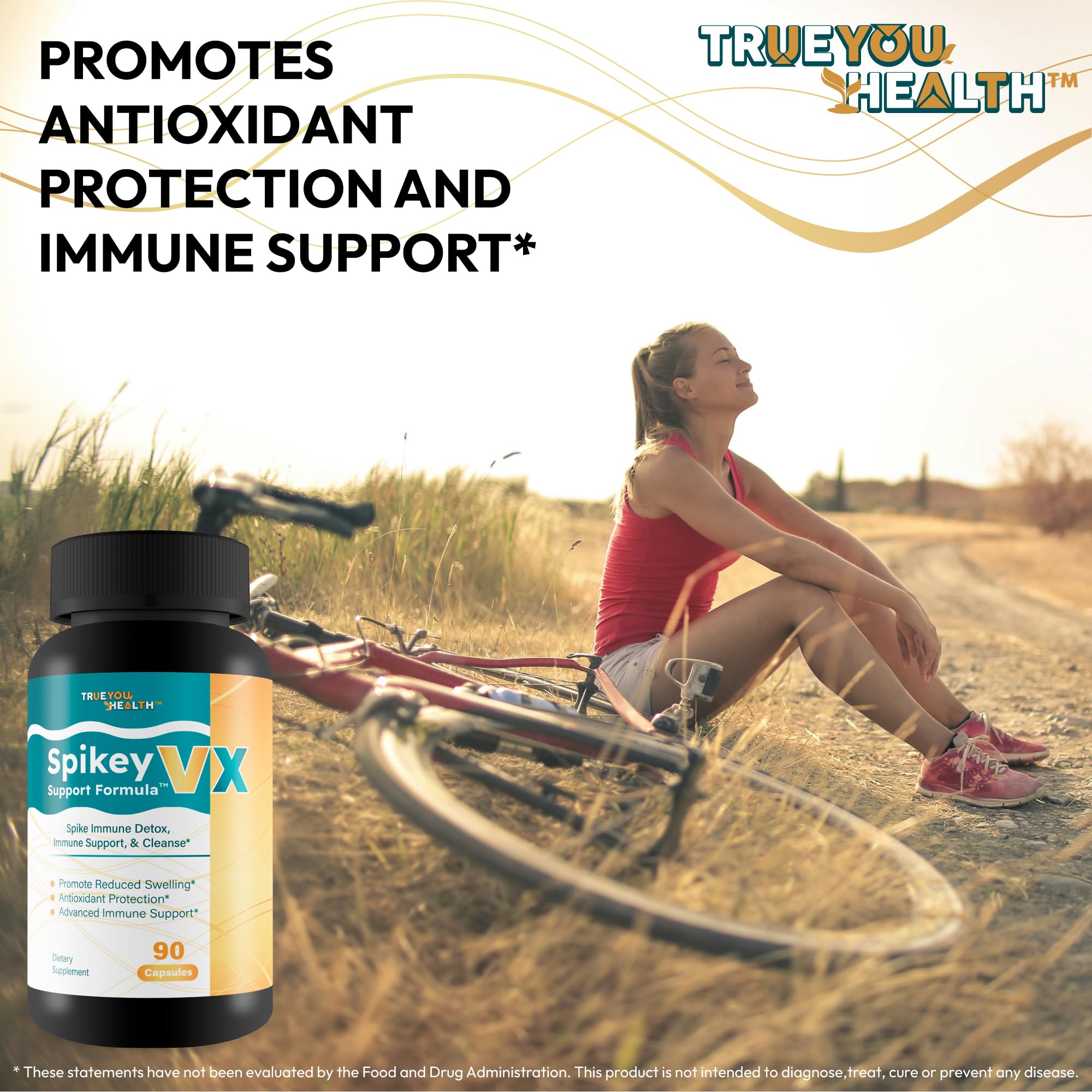 True You Health Spikey VX Support Formula - Our Best Spike Support Formula for Immune System Detox - Daily Zinc Immunity Capsules Vitamin C Immune Boost - Feel The Wellness Spike Detox The Wellness - TrustMedUSA