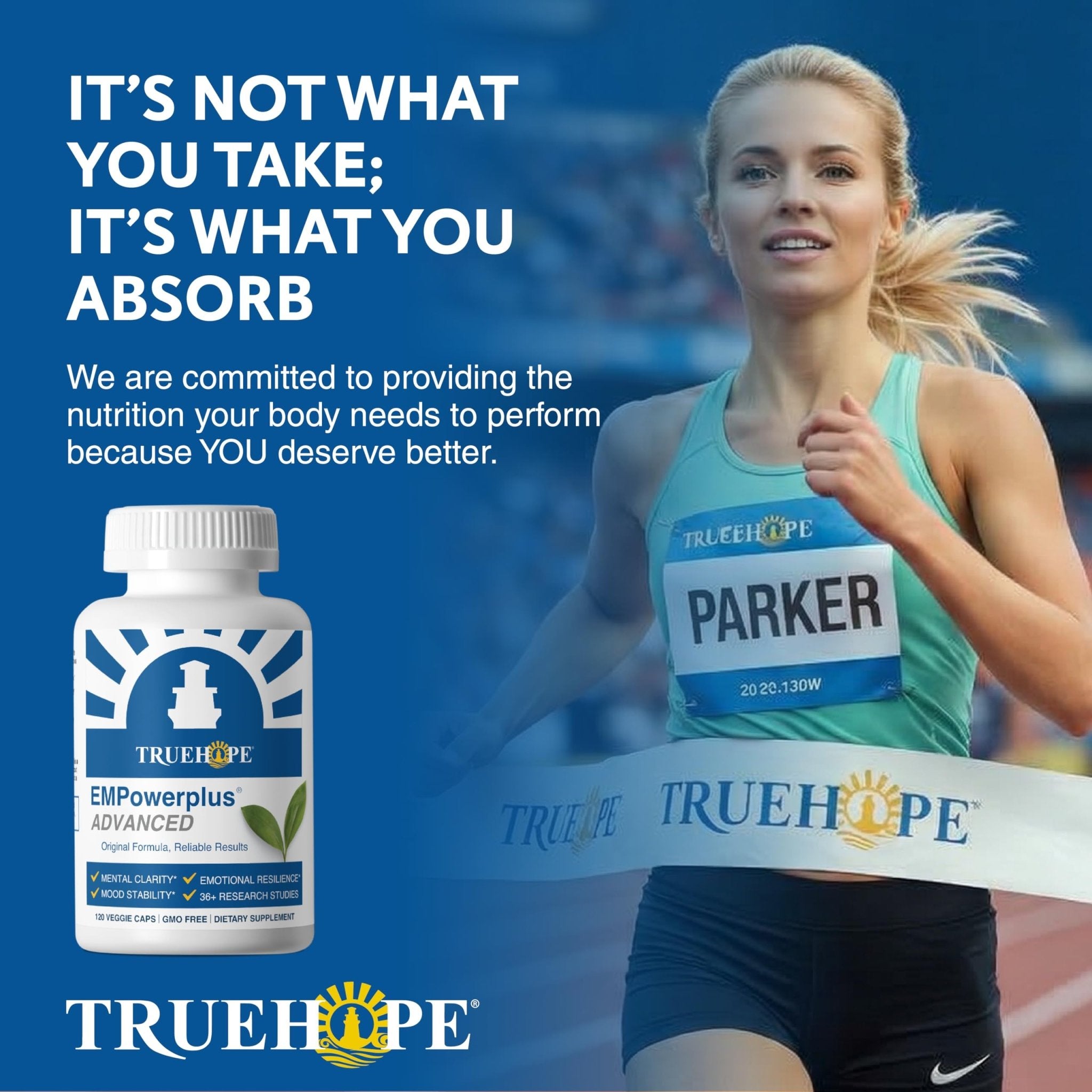 Truehope EMPowerplus Advanced Multivitamin for Women & Men - Broad-Spectrum Multivitamins & Chelated Minerals | 1000% Better Absorption | 37 Research Studies & 28 Years of Success | 30 Day Supply - TrustMedUSA