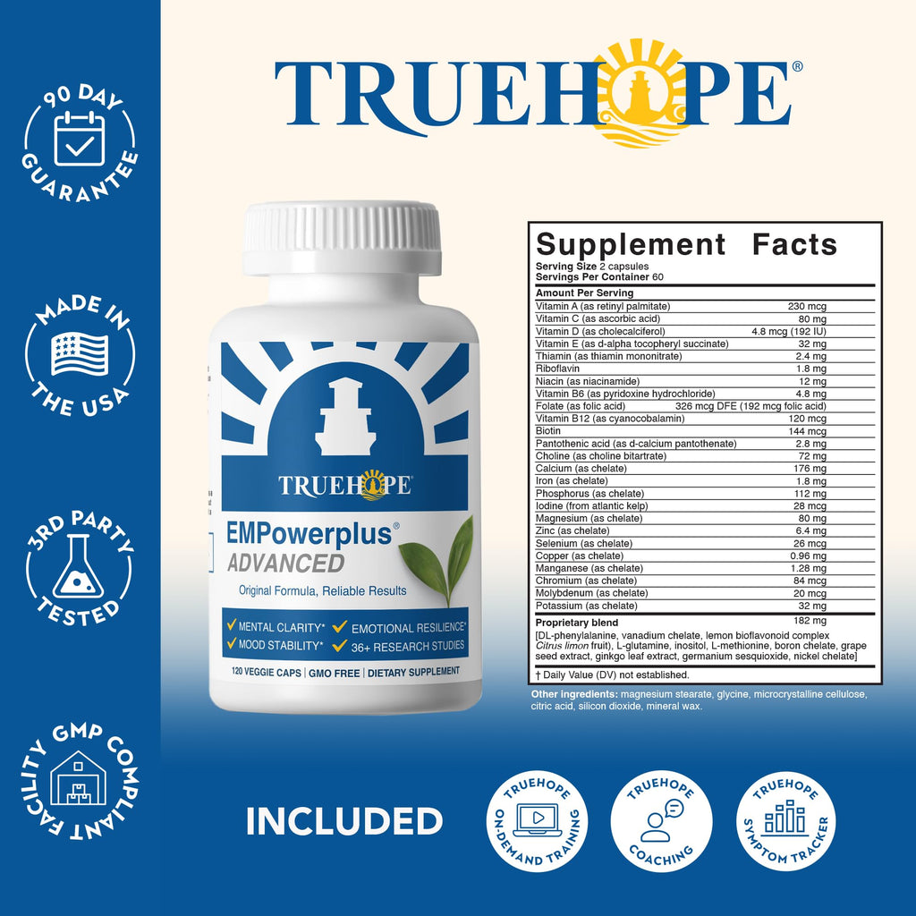 Truehope EMPowerplus Advanced Multivitamin for Women & Men - Broad-Spectrum Multivitamins & Chelated Minerals | 1000% Better Absorption - TrustMedUSA