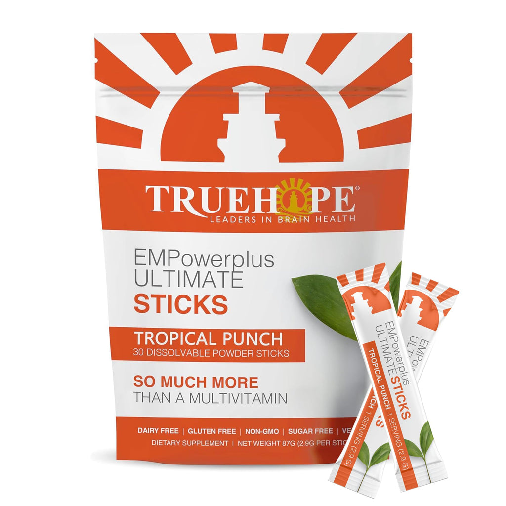 Truehope Multivitamin Nootropic Pouches with Inositol - Once-Per-Day EMPowerplus Ultimate Sticks - 30 Count (Tropical) - TrustMedUSA