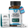 TrueMed Neuro Support - Premium Nootropic Supplement for Focus, Energy, Mental Clarity, and Performance Organic Lion’s Mane, Bacopa Monnieri, Rhodiola, Non-GMO Gluten-Free CDP Choline 90 Veg Capsules - TrustMedUSA