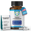 Truemed Triple Magnesium Complex Supplement 235mg with Magnesium Citrate, Malate & Lysinate Chelate | Magnesium Supplement for Sleep, Muscle Relaxation, Energy & Nerve Support | 60 Capsules, USA Made - TrustMedUSA