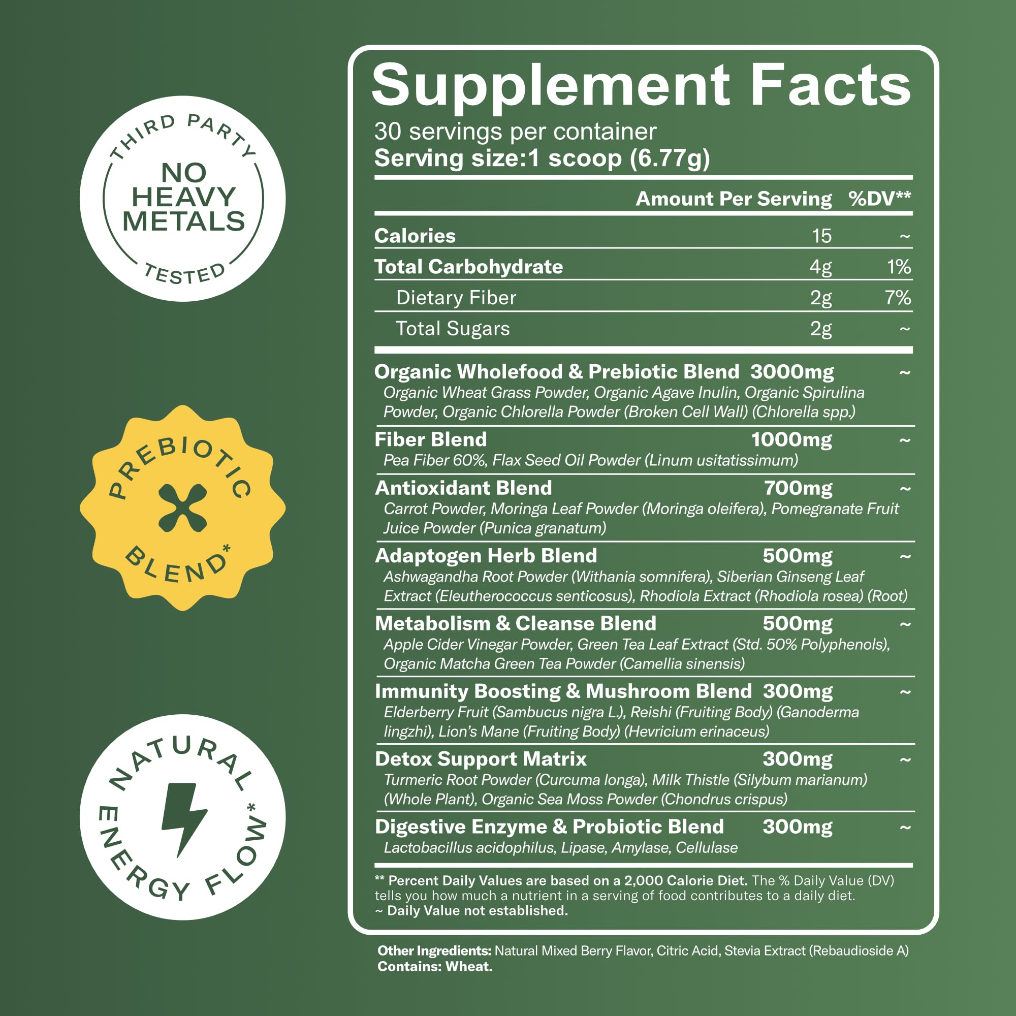 TrueSeaMoss Super Greens Powder with Matcha for Digestive & Gut Health – 25 Superfoods with Probiotics, Prebiotics, Enzymes & Sea Moss – Vegan Superfood Powder for Bloating & Regularity - 30 Servings - TrustMedUSA