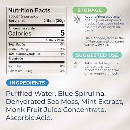 TrueSeaMoss Wildcrafted Irish Sea Moss Gel – Nutritious Raw Seamoss Rich in Minerals - TrustMedUSA