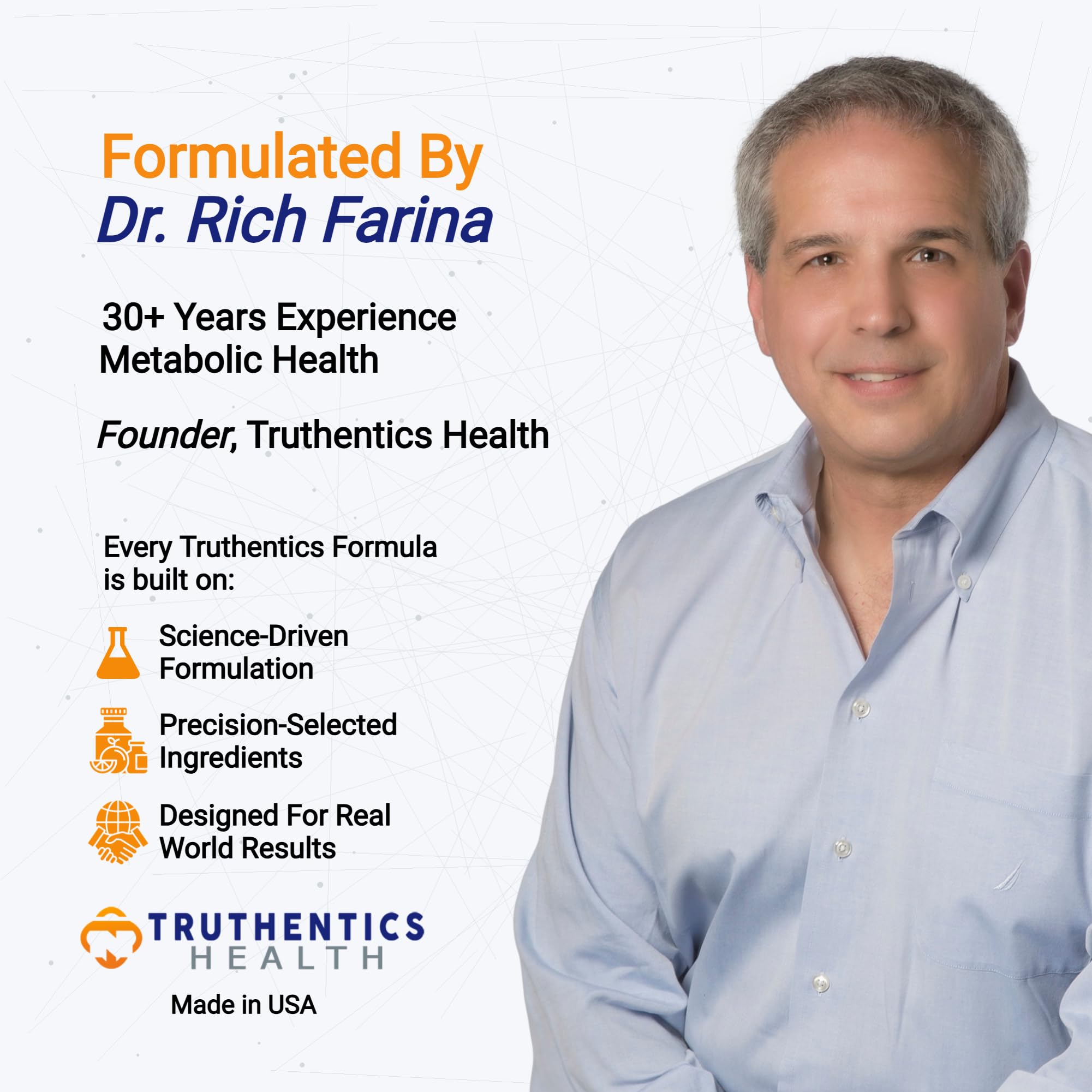 TRUTHENTICS GlucoPlus - 20 Herbs, Vitamins & Minerals with Cinnamon, Chromium, Vanadium, Bitter Melon, Alpha Lipoic Acid, Magnesium - Gluten Free, Non-GMO - 60 Capsules - TrustMedUSA