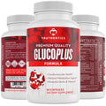 TRUTHENTICS GlucoPlus - 20 Herbs, Vitamins & Minerals with Cinnamon, Chromium, Vanadium, Bitter Melon, Alpha Lipoic Acid, Magnesium - Gluten Free, Non-GMO - 60 Capsules - TrustMedUSA