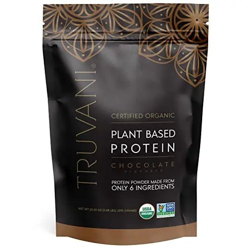 Truvani Organic Vegan Protein Powder Chocolate - 20g of Plant Based Protein, Organic - TrustMedUSA