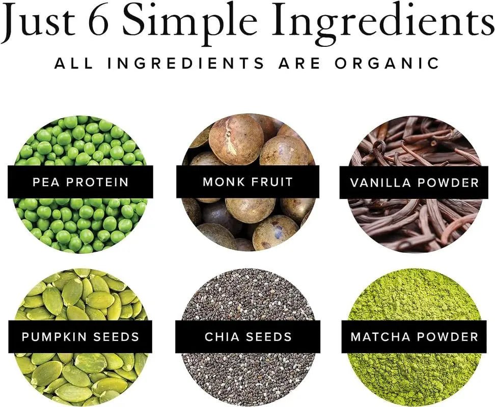 Truvani Organic Vegan Protein Powder Matcha - 20g of Plant Based, Organic Protein - TrustMedUSA