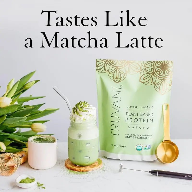Truvani Organic Vegan Protein Powder Matcha - 20g of Plant Based, Organic Protein - TrustMedUSA