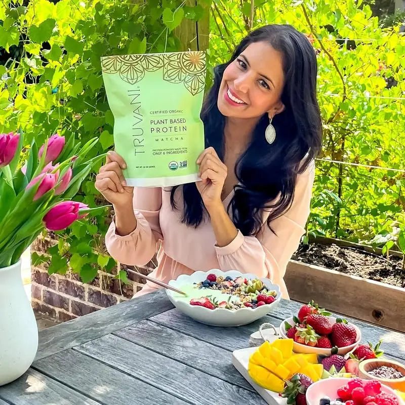 Truvani Organic Vegan Protein Powder Matcha - 20g of Plant Based, Organic Protein - TrustMedUSA