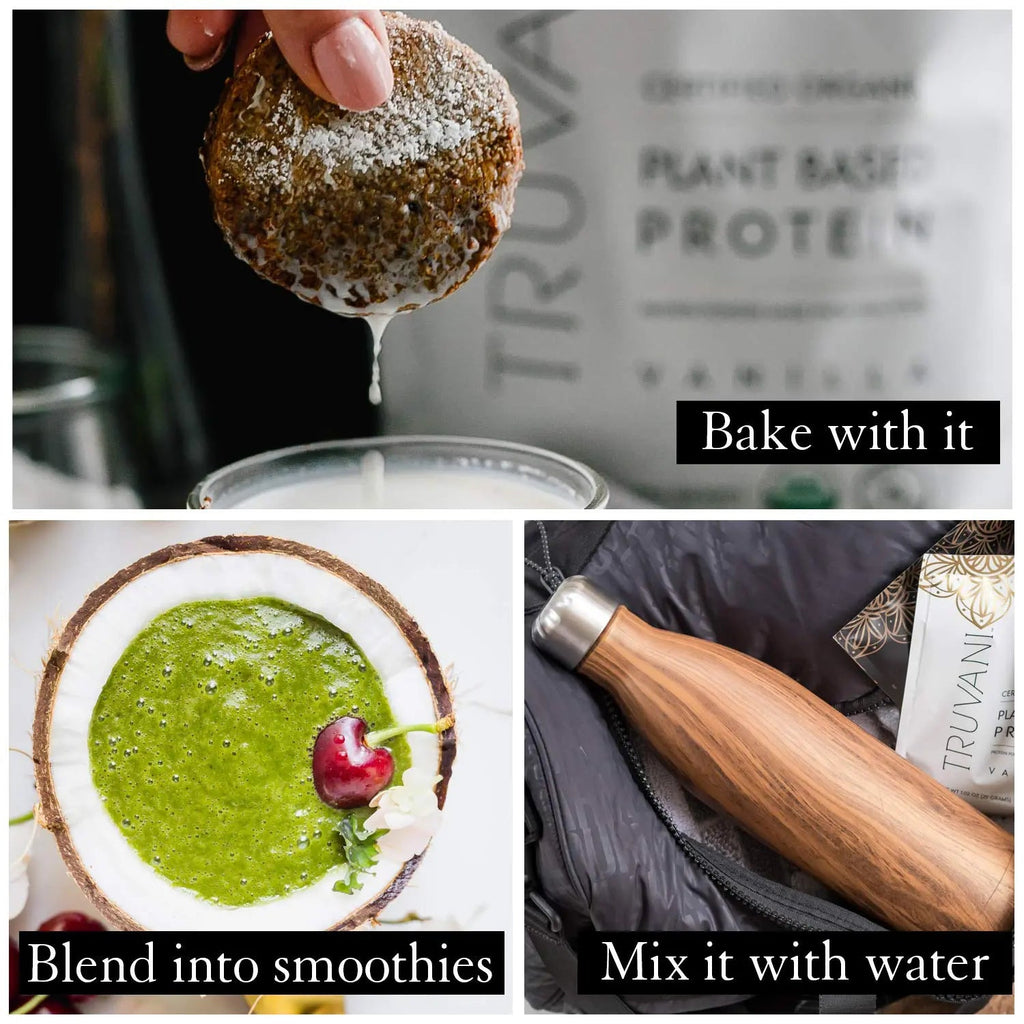 Truvani Organic Vegan Protein Powder, Organic Pea Protein Powder, Vegan, Non GMO - TrustMedUSA