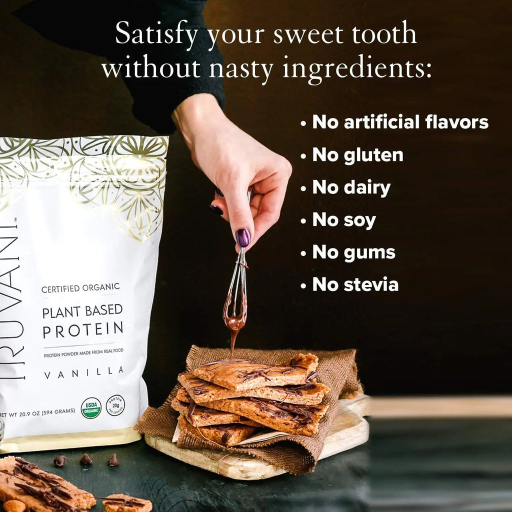 Truvani Organic Vegan Protein Powder, Organic Pea Protein Powder, Vegan, Non GMO - TrustMedUSA