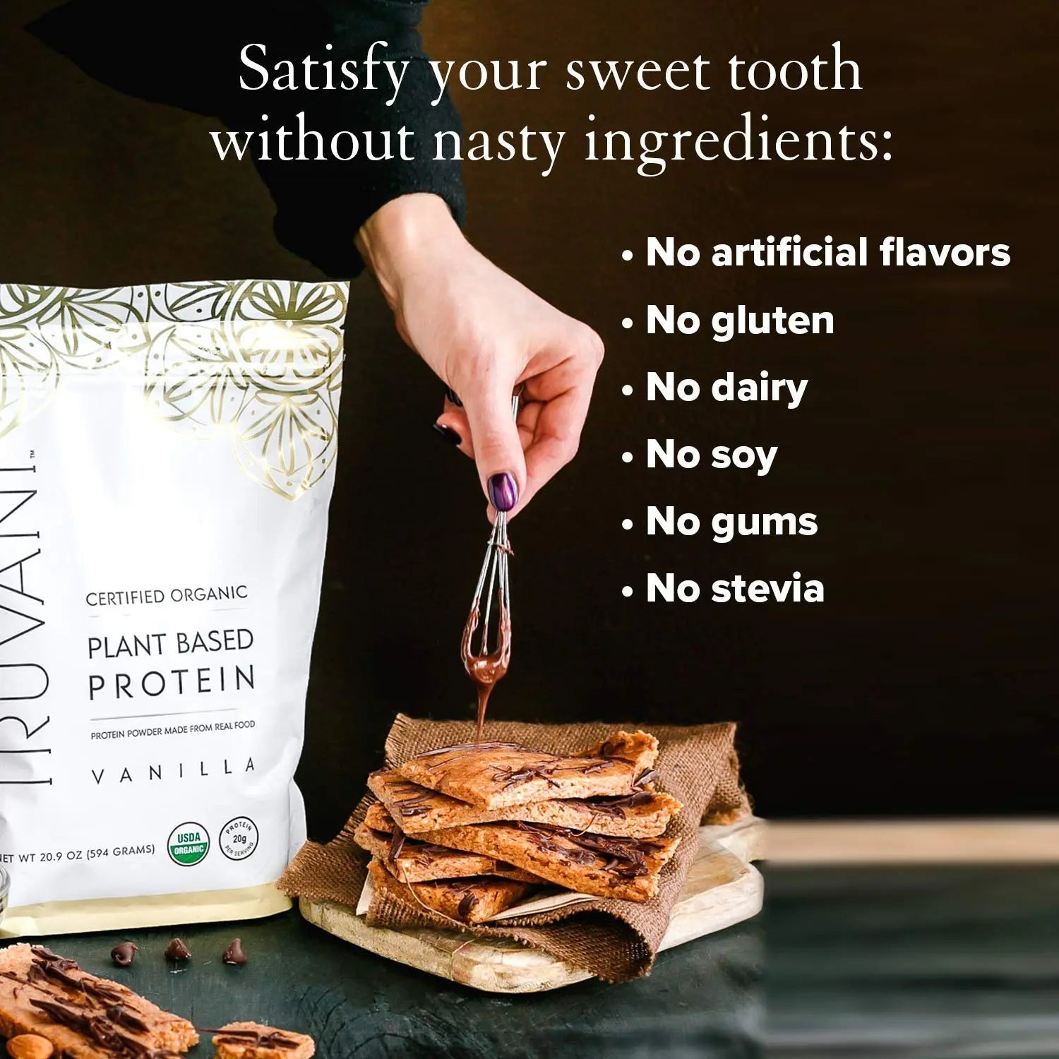Truvani Organic Vegan Protein Powder, Organic Pea Protein Powder, Vegan, Non GMO - TrustMedUSA