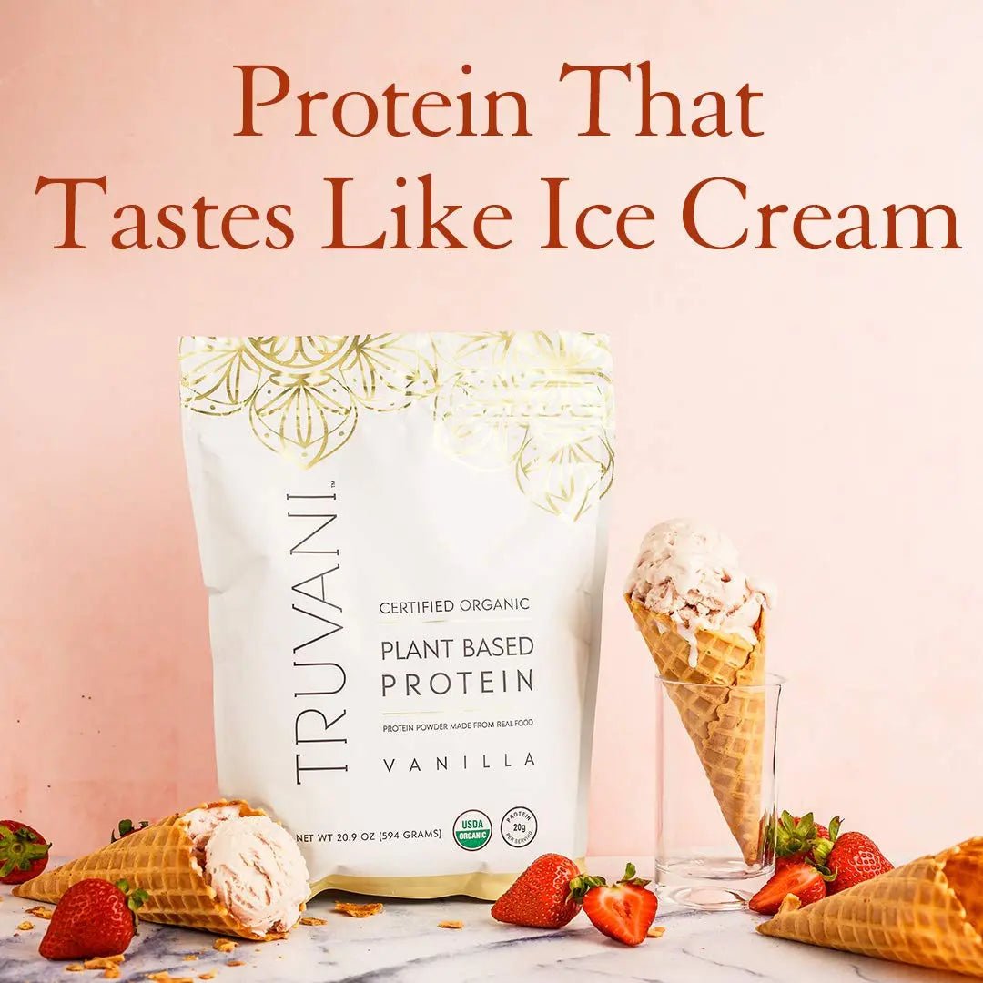 Truvani Organic Vegan Protein Powder, Organic Pea Protein Powder, Vegan, Non GMO - TrustMedUSA