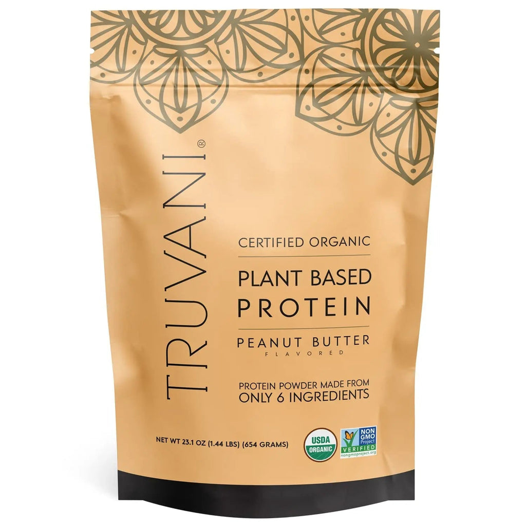 Truvani Organic Vegan Protein Powder Peanut Butter - 20g of Plant Based Protein, Powder - TrustMedUSA