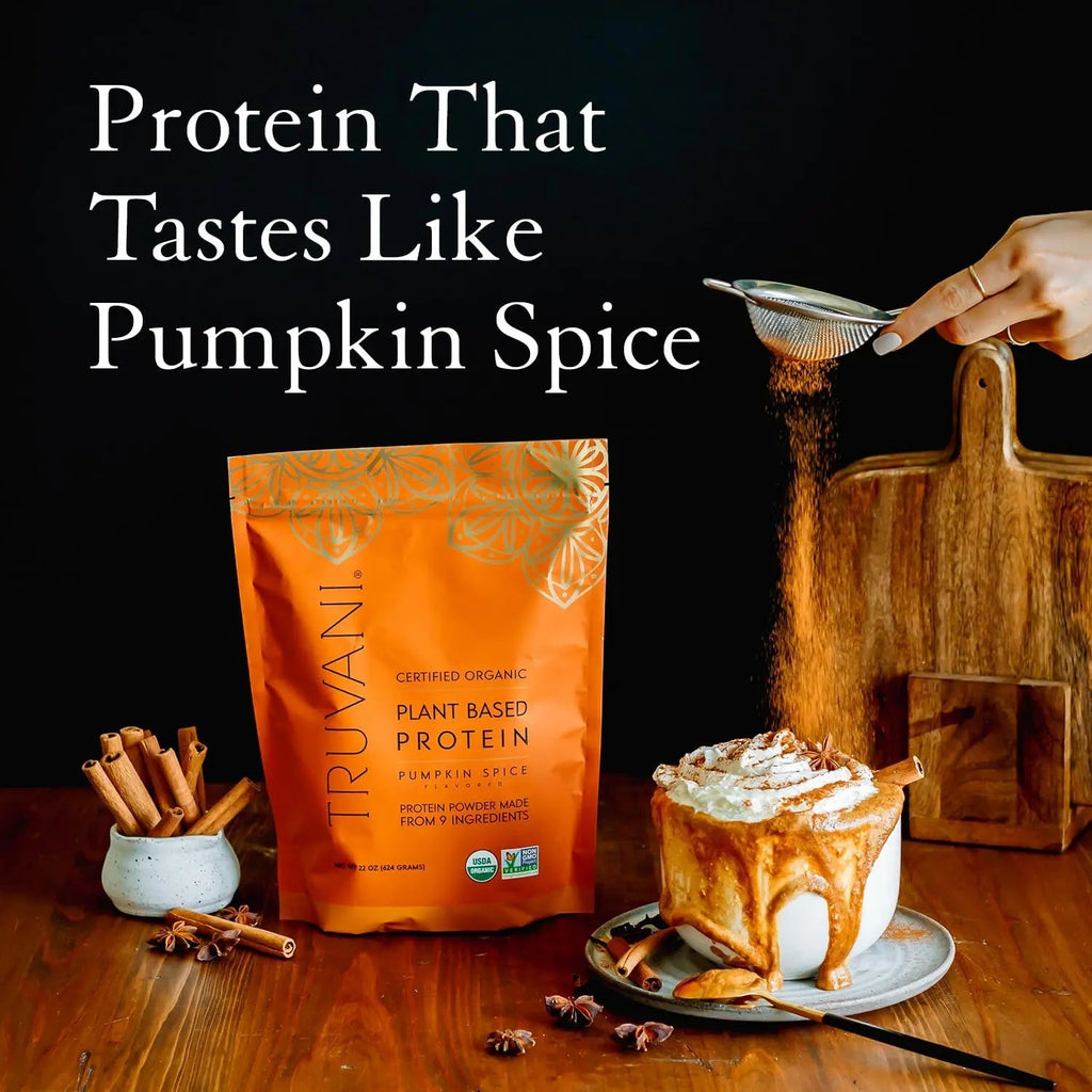 Truvani Organic Vegan Protein Powder Pumpkin Spice - 20g of Plant Based Protein - TrustMedUSA