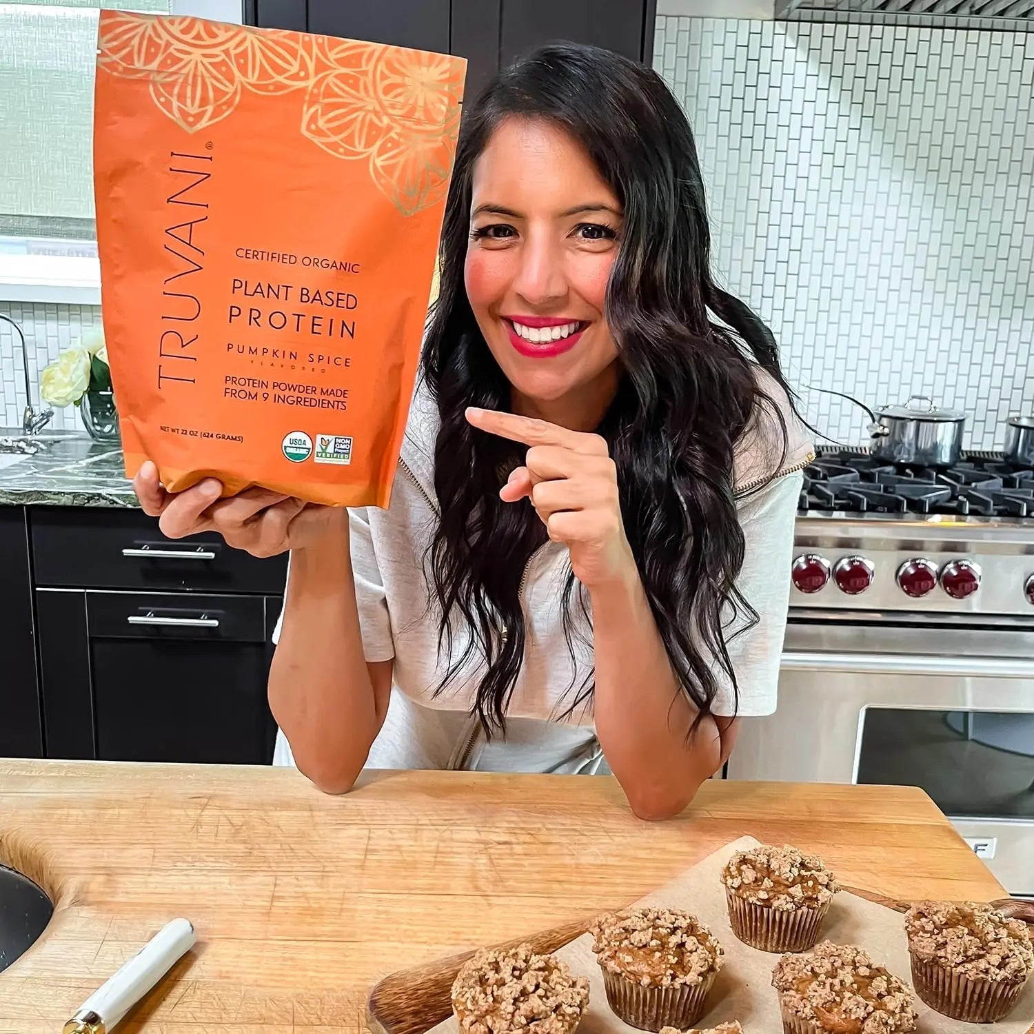 Truvani Organic Vegan Protein Powder Pumpkin Spice - 20g of Plant Based Protein - TrustMedUSA
