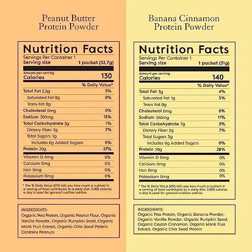 Truvani Organic Vegan Protein Powder Sample Pack - 20g of Plant Based Protein, Organic - TrustMedUSA