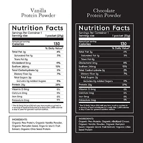 Truvani Organic Vegan Protein Powder Sample Pack - 20g of Plant Based Protein, Organic - TrustMedUSA