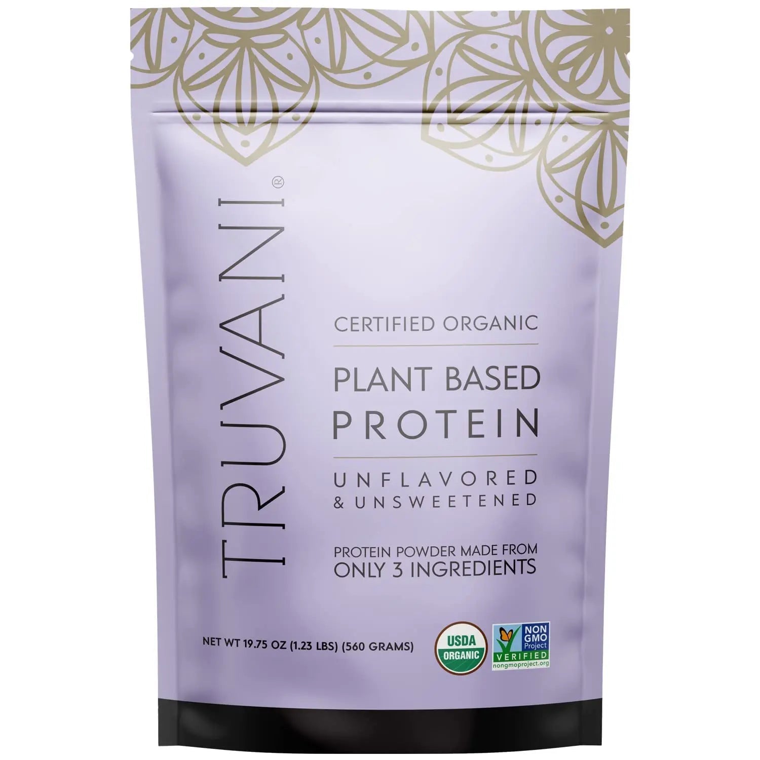 Truvani Organic Vegan Protein Powder Unflavored - 20g of Plant Based Protein, Organic - TrustMedUSA