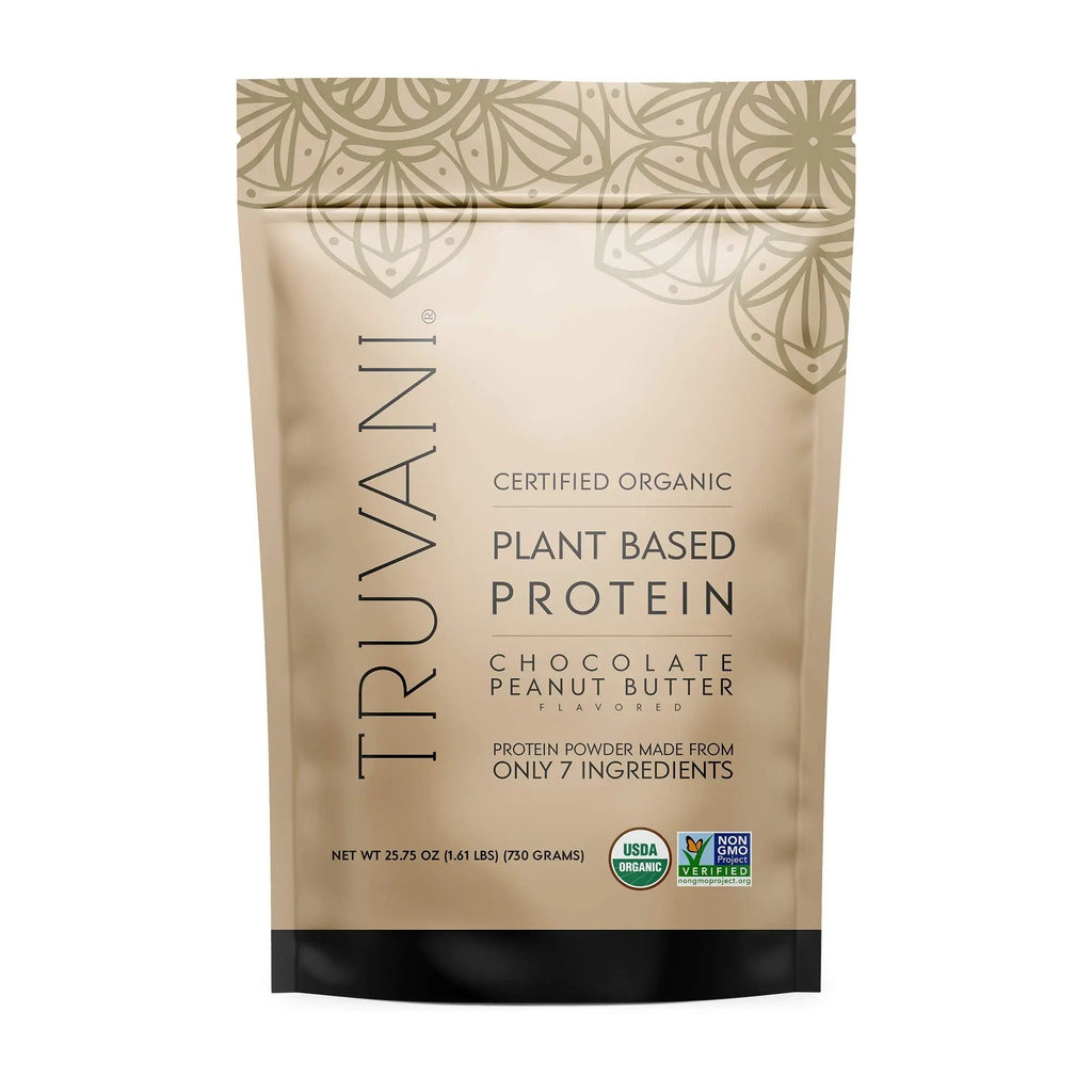 Truvani Vegan Chocolate Peanut Butter Protein Powder - 20g Plant-Based Protein, Gluten - TrustMedUSA