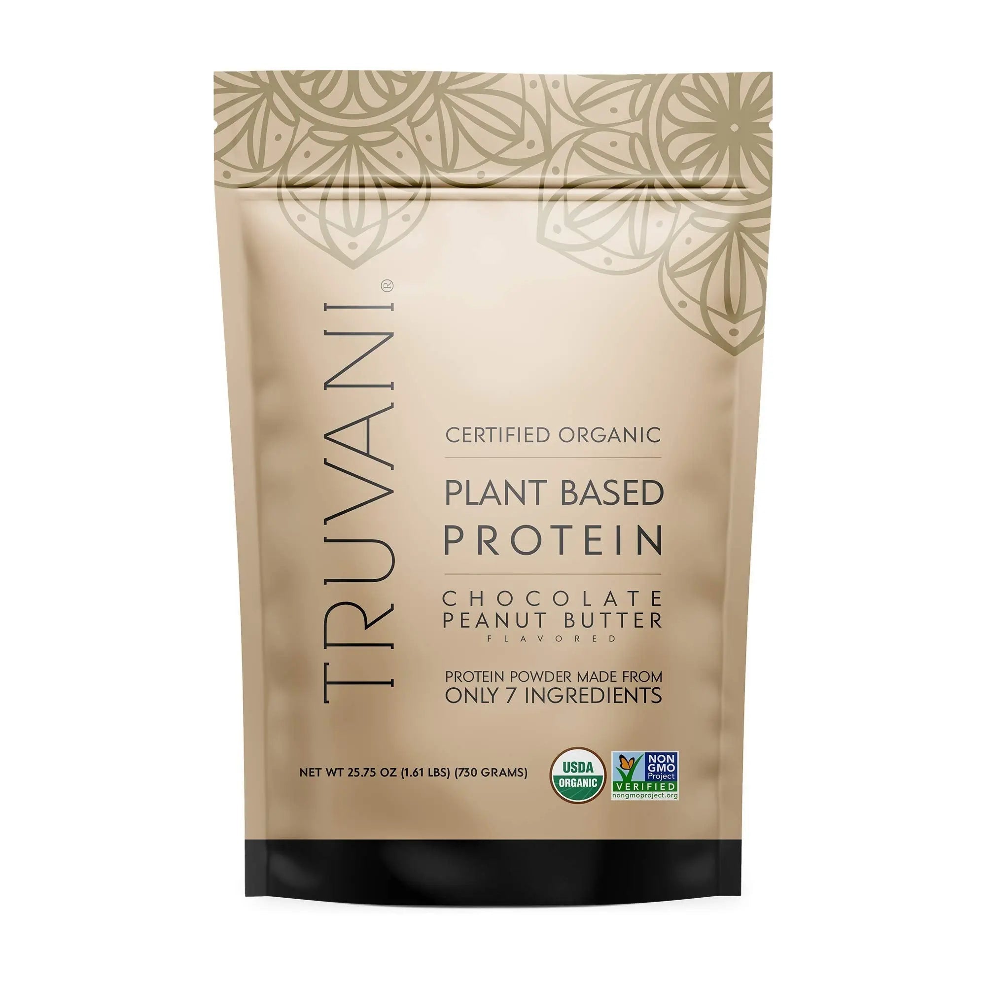 Truvani Vegan Chocolate Peanut Butter Protein Powder - 20g Plant-Based Protein, Gluten - TrustMedUSA