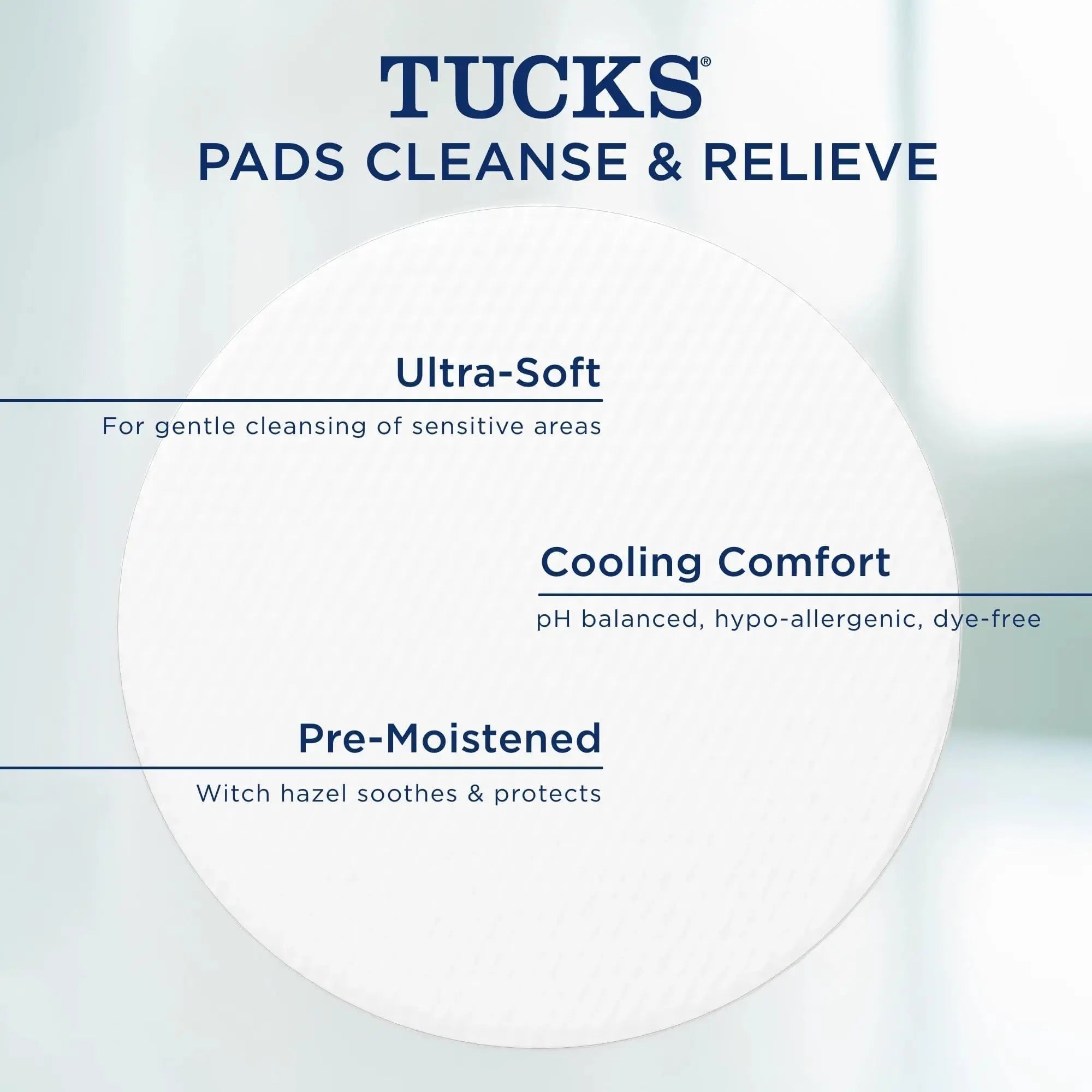 TUCKS Medicated Cooling Pads, 100 Count – Hemorrhoid Pads with Witch Hazel, Cleanses Sensitive Areas, Protects from Irritation, Hemorrhoid Treatment, Medicated Pads Used by Hospitals - TrustMedUSA