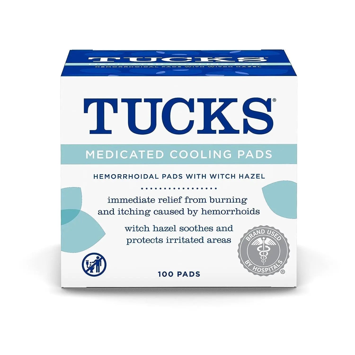 TUCKS Medicated Cooling Pads, 100 Count – Hemorrhoid Pads with Witch Hazel, Cleanses Sensitive Areas, Protects from Irritation, Hemorrhoid Treatment, Medicated Pads Used by Hospitals - TrustMedUSA