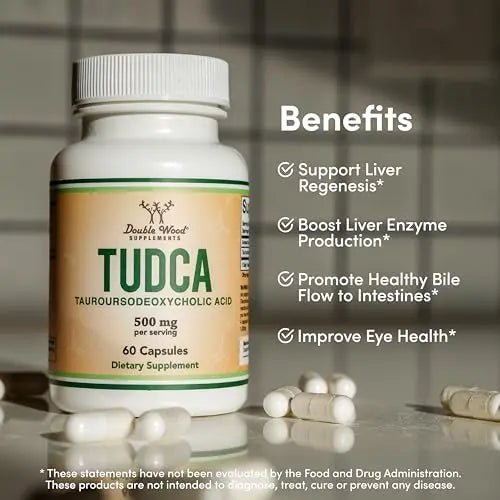 TUDCA Bile Salts Liver Support Supplement, 500mg Servings, Liver and Gallbladder - TrustMedUSA