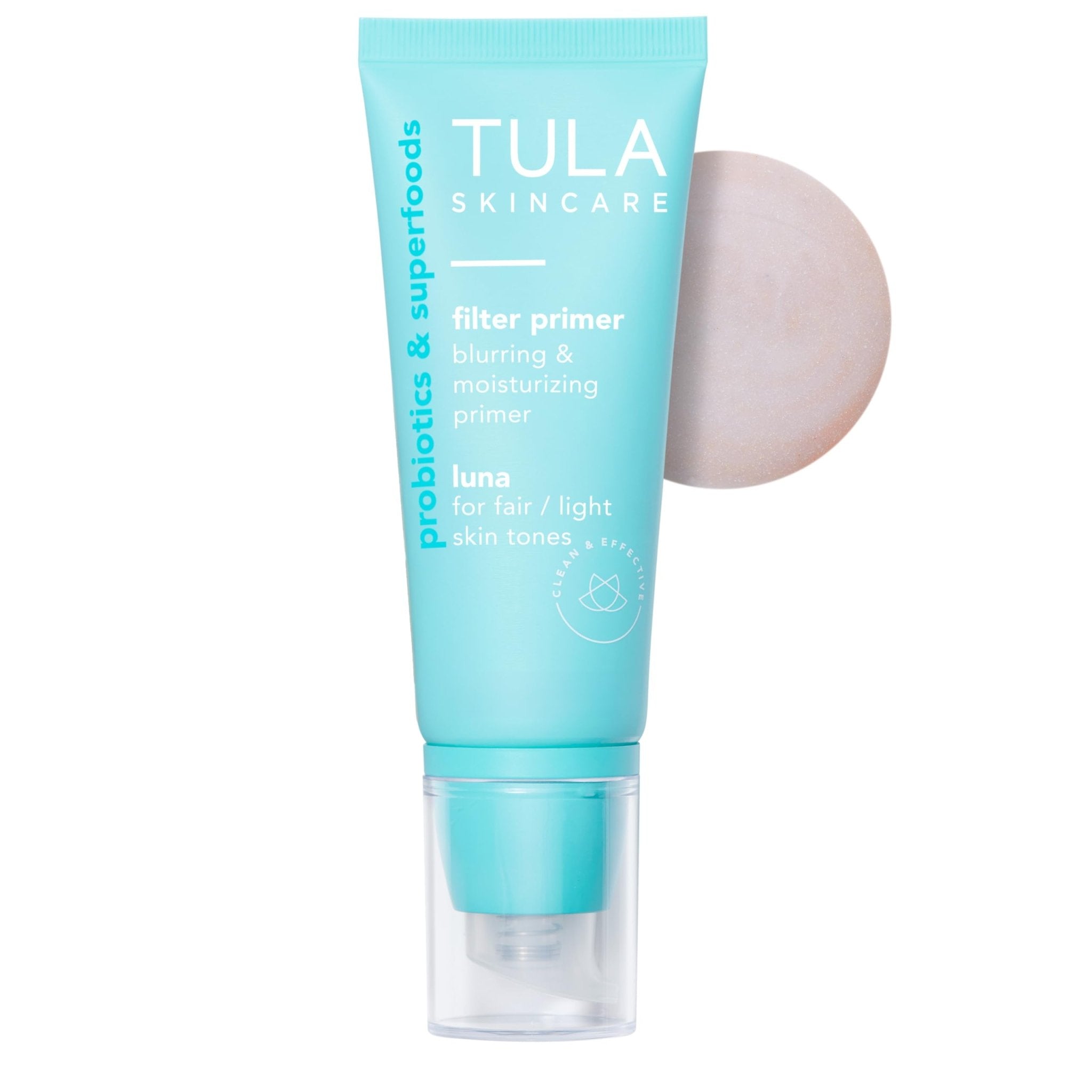 TULA Skin Care Face Filter Blurring and Moisturizing Primer - Luna, Evens the Appearance of Skin Tone & Redness, Hydrates & Improves Makeup Wear, 1fl oz - Maple Wellness Supplements