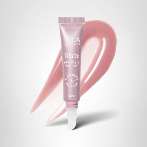 TULA Skin Care Rose Glow + Get It Lip Balm - Hydrating Peptide Lip Treatment with Hyaluronic Acid & Vitamin E, 0.28 oz., Rosy Tint - TrustMedUSA