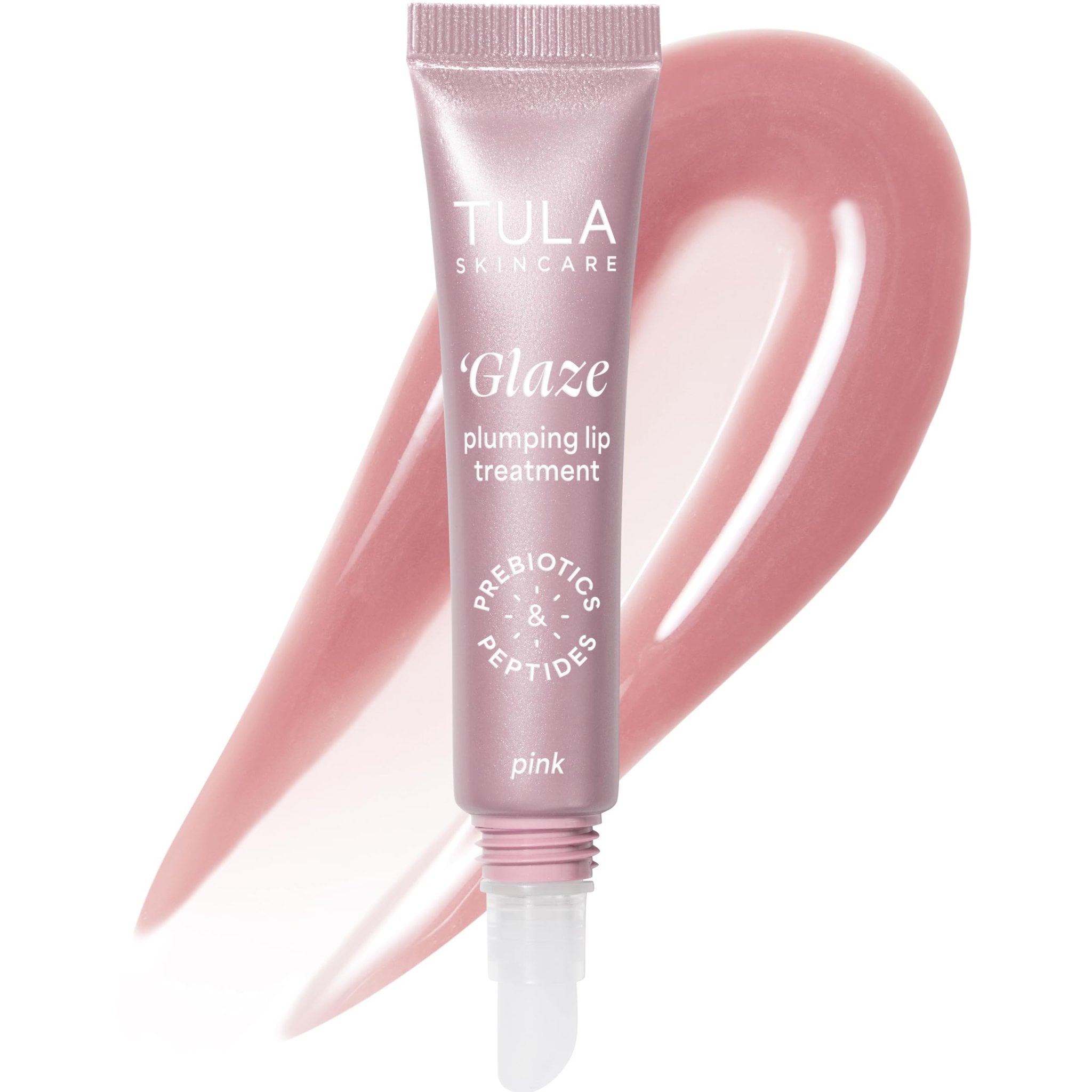 TULA Skin Care Rose Glow + Get It Lip Balm - Hydrating Peptide Lip Treatment with Hyaluronic Acid & Vitamin E, 0.28 oz., Rosy Tint - TrustMedUSA