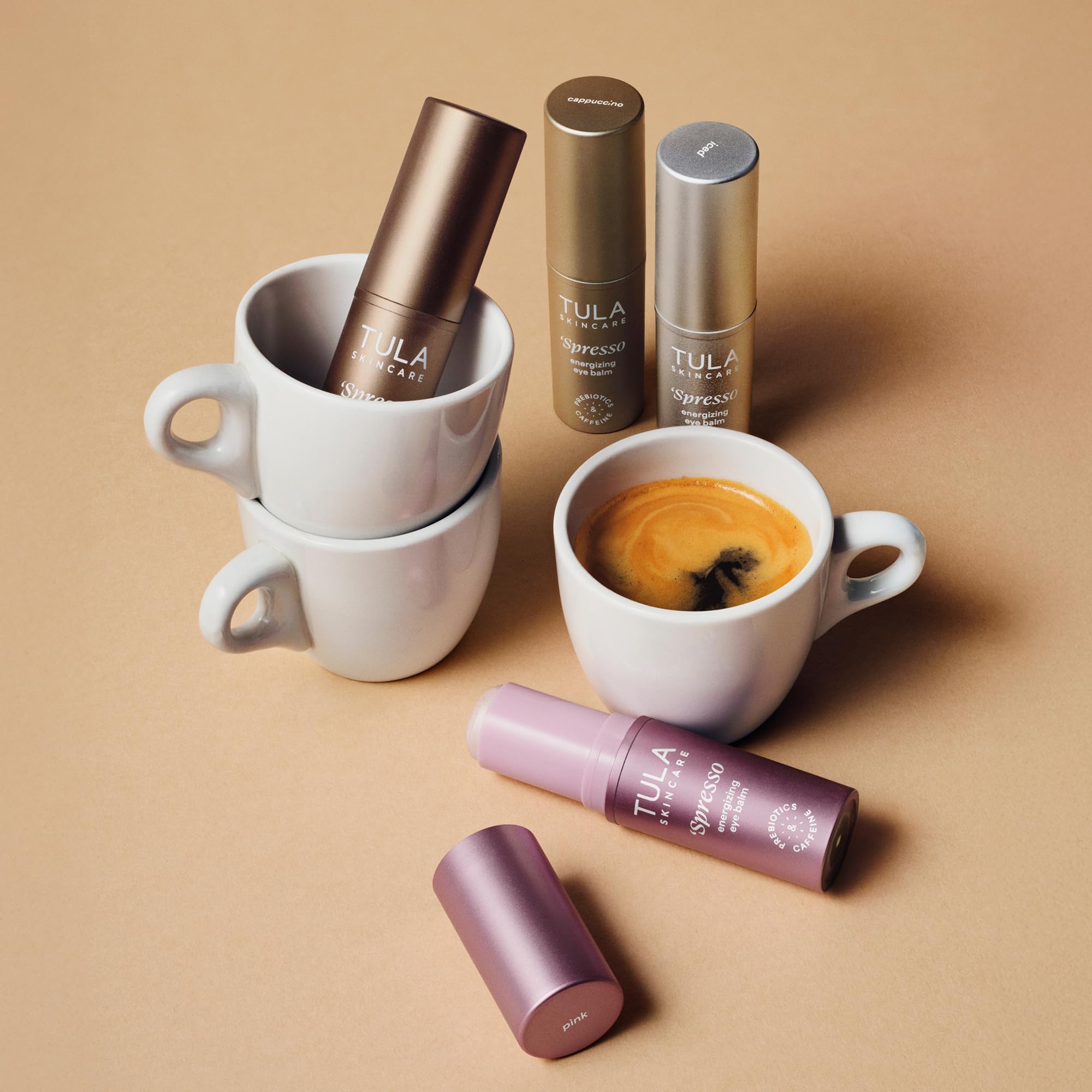 TULA Skin Care ‘Spresso Energizing Eye Balm, Gold Glow - Energizing & Hydrating Caffeine Under Eye Treatment for Dark Circles, Portable and Perfect to Use On-the-go, 0.35 oz. - TrustMedUSA