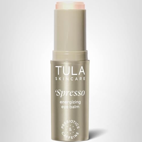 TULA Skin Care ‘Spresso Energizing Eye Balm, Gold Glow - Energizing & Hydrating Caffeine Under Eye Treatment for Dark Circles, Portable and Perfect to Use On-the-go, 0.35 oz. - TrustMedUSA