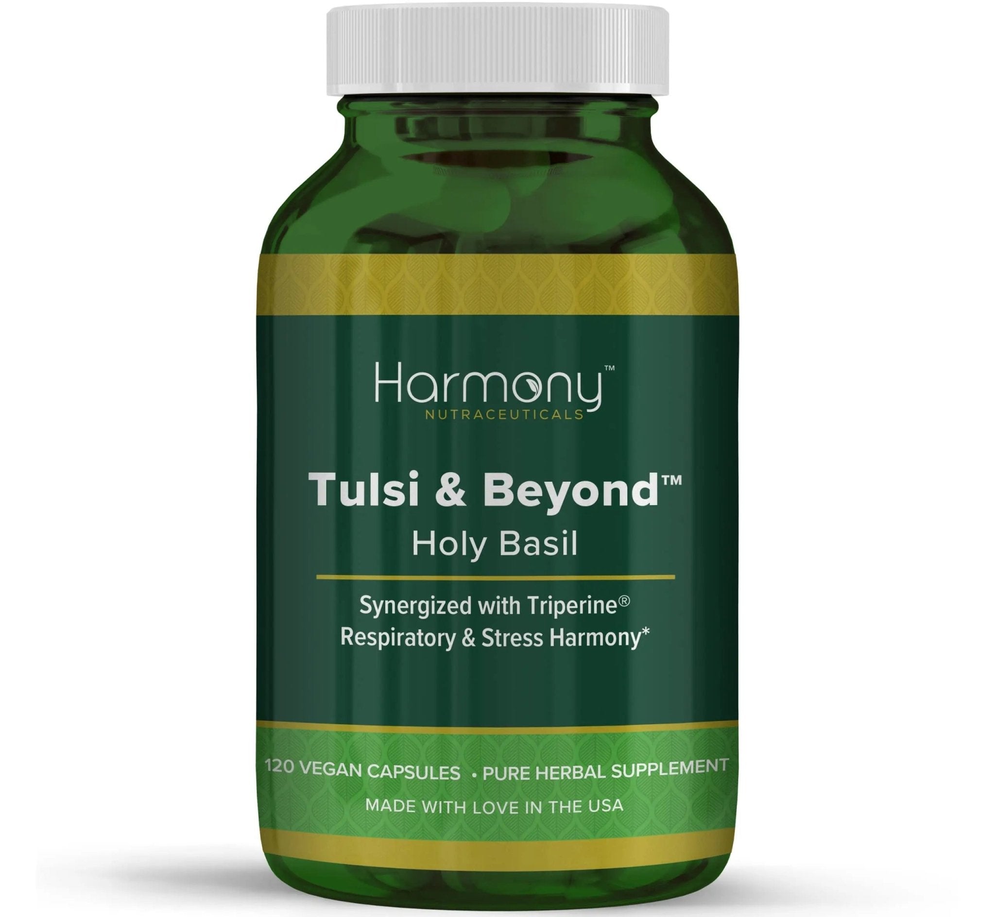 Tulsi - Holy Basil Supplement - Highest Potency, Maximum bio-availabilty, Made with Organic Herbs (Vegetarian Capsules, 120 Count) - TrustMedUSA