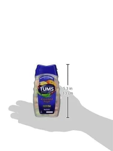 TUMS Antacid Chewable Tablets, Extra Strength for Heartburn Relief, Assorted Fruit - TrustMedUSA