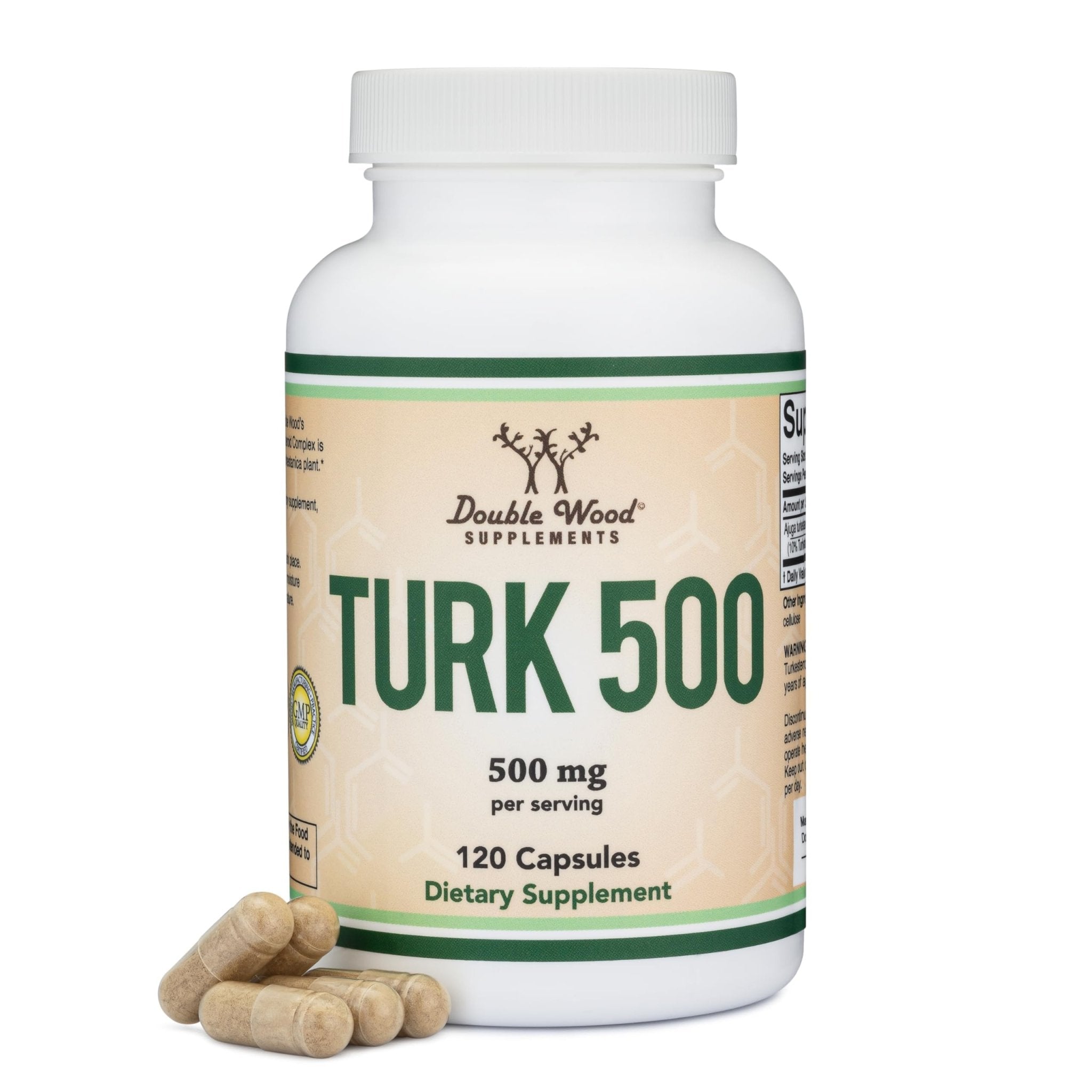 Turkesterone Supplement 500mg, 120 Capsules (Ajuga Turkestanica Extract Std. to 10% Turkesterone) Similar to Ecdysterone for Men's Health Support (Manufactured and Tested in the USA) by Double Wood - TrustMedUSA