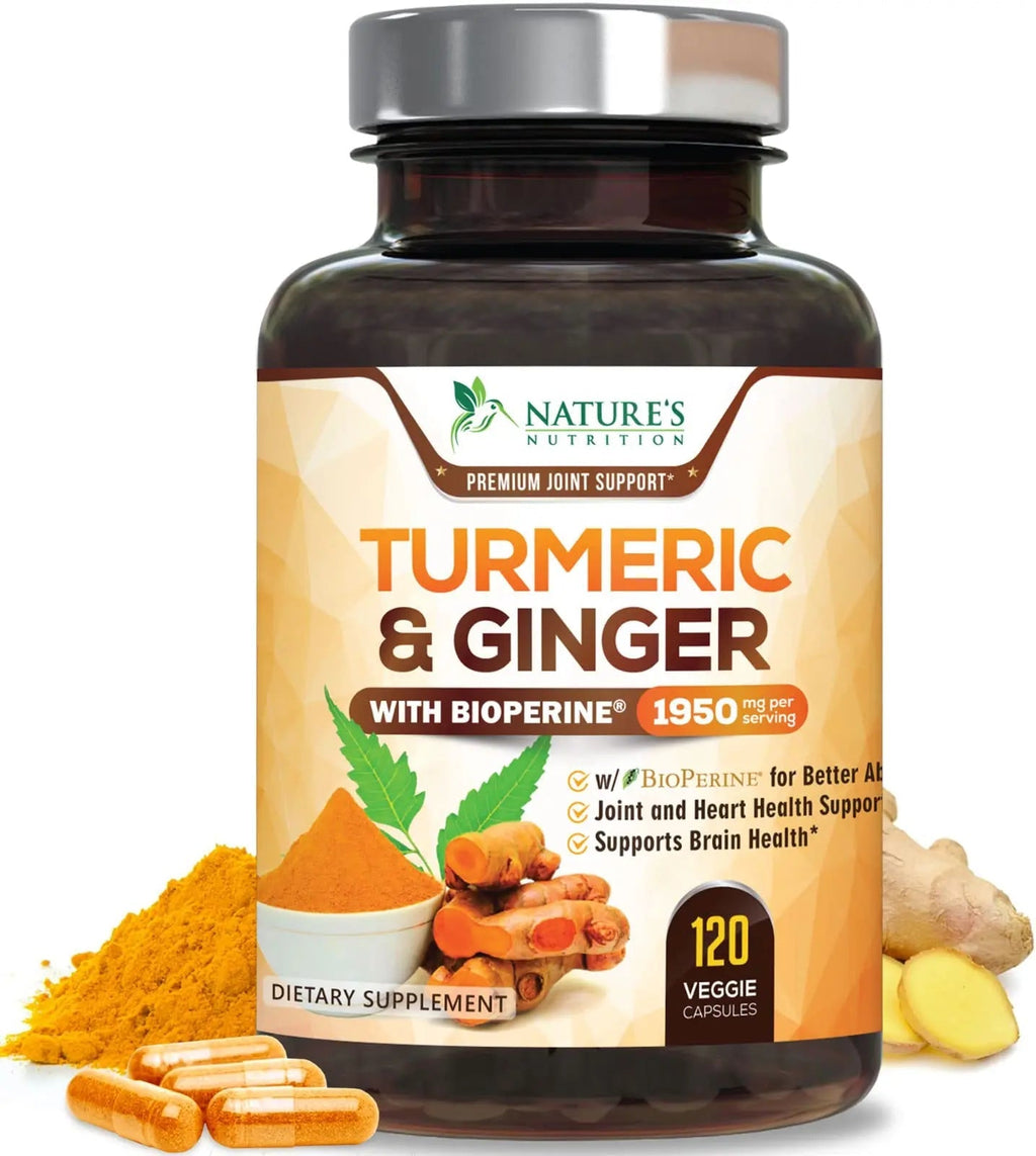 Turmeric Curcumin with BioPerine & Ginger 95% Standardized Curcuminoids - TrustMedUSA