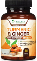 Turmeric Curcumin with BioPerine & Ginger 95% Standardized Curcuminoids - TrustMedUSA
