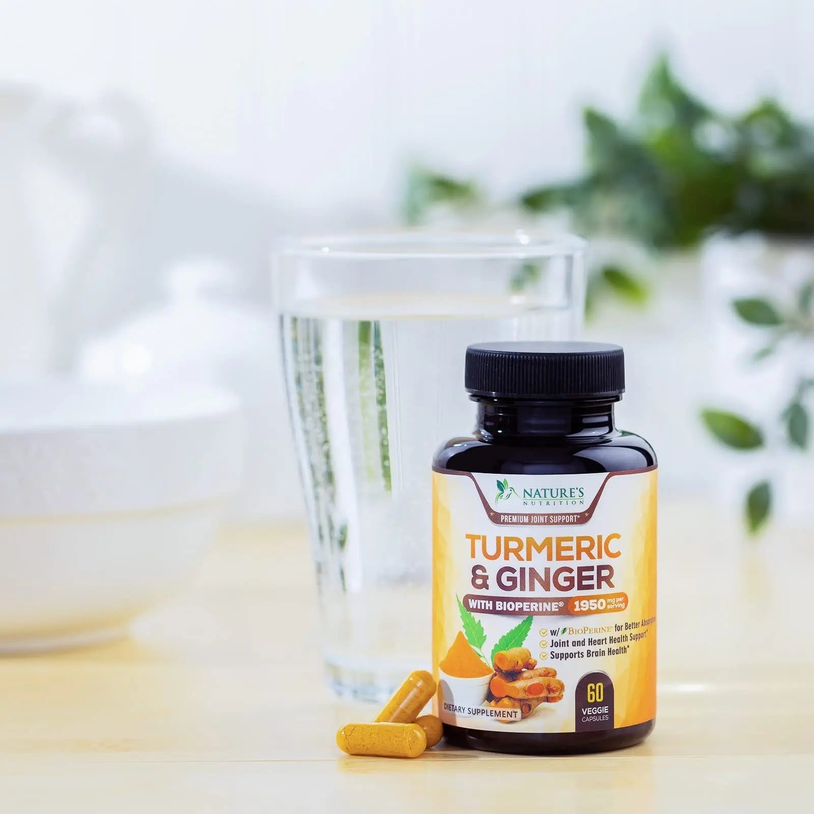 Turmeric Curcumin with BioPerine & Ginger 95% Standardized Curcuminoids - TrustMedUSA
