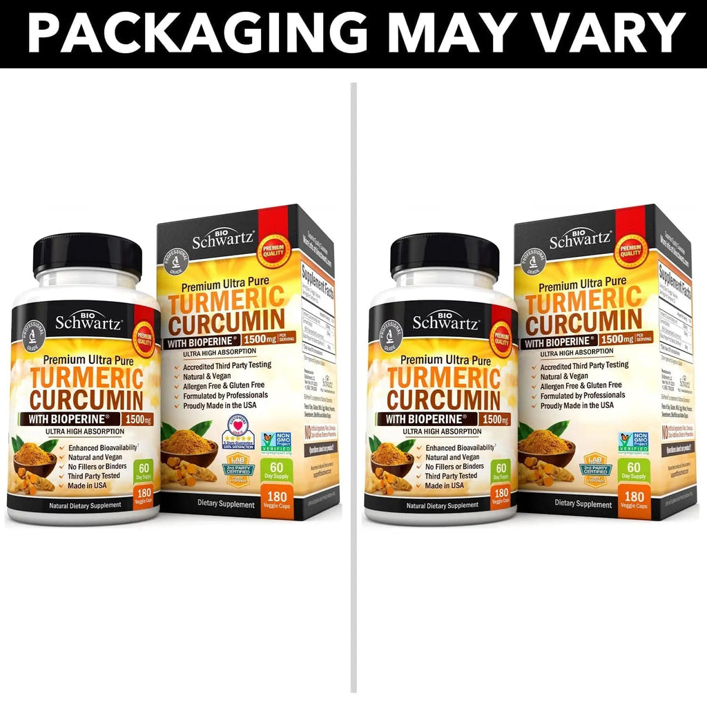 Turmeric Curcumin with Black Pepper Extract 1500mg - High Absorption - TrustMedUSA