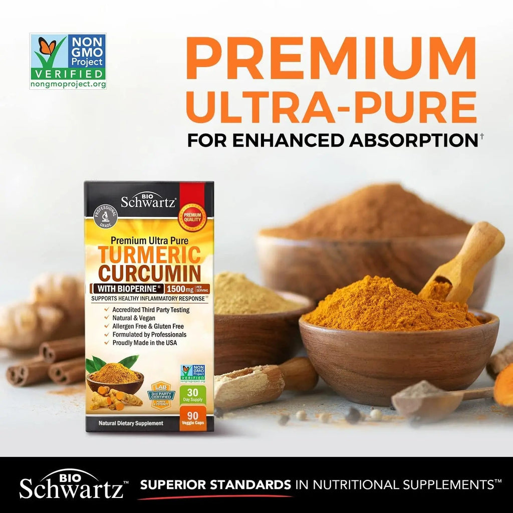 Turmeric Curcumin with Black Pepper Extract 1500mg - High Absorption - TrustMedUSA