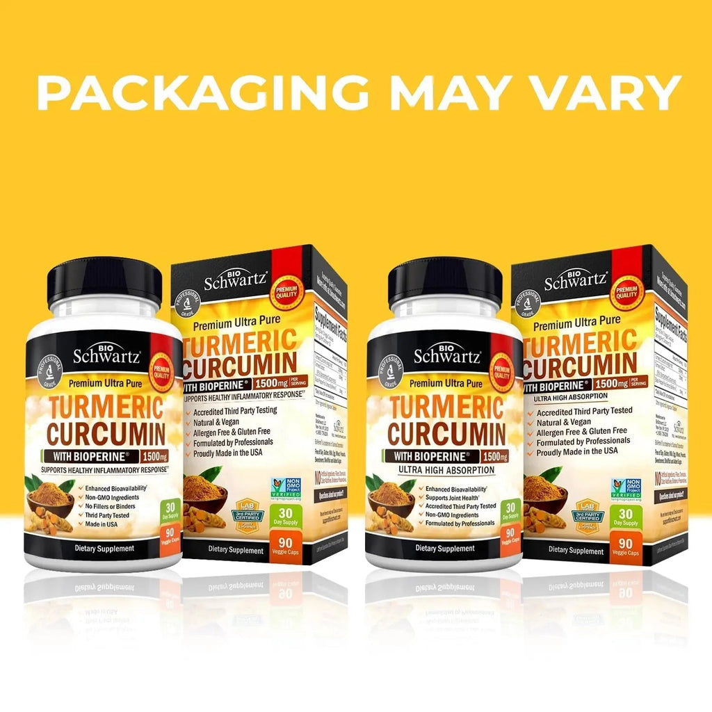 Turmeric Curcumin with Black Pepper Extract 1500mg - High Absorption - TrustMedUSA